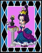 Queen Karma by Chrissy Clark 8"x10" Ceramic Art Tile with recessed hangers for tabletop or wall hanging purposes Queen Karma by Chrissy Clark 8"x10" Ceramic Art Tile with recessed hangers for tabletop or wall hanging purposes