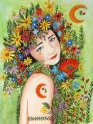 Queen of Fairies by Sue Miller   8"x10" Ceramic Art Tile with recessed hangers for tabletop or wall hanging purposes