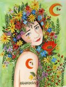 Queen of Fairies by Sue Miller 8"x10" Ceramic Art Tile with recessed hangers for tabletop or wall hanging purposes Queen of Fairies by Sue Miller 8"x10" Ceramic Art Tile with recessed hangers for tabletop or wall hanging purposes