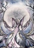 Queen Of The Nymphs by Jennifer Galasso 8"x10" Ceramic Art Tile with recessed hangers for tabletop or wall hanging purposes Queen Of The Nymphs by Jennifer Galasso 8"x10" Ceramic Art Tile with recessed hangers for tabletop or wall hanging purposes