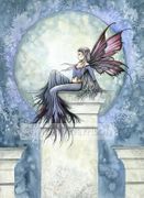 Quiet Winter by Molly Harrison  8"x10" Ceramic Art Tile with recessed hangers for tabletop or wall hanging purposes