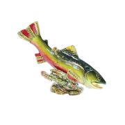 Rainbow Trout Jeweled Box Enameled pewter bejeweled w/ Austrian crystals
