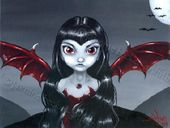 Red Winged Fairy by Jasmine Becket Griffith 8"x10" Ceramic Art Tile with recessed hangers for tabletop or wall hanging purposes Red Winged Fairy by Jasmine Becket Griffith 8"x10" Ceramic Art Tile with recessed hangers for tabletop or wall hanging purposes