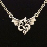 Renaissance Dragon Necklace All Jewelry Packages with Custom Back Card & OPP Bag Lead Free Alloy