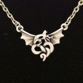 Renaissance Dragon Necklace All Jewelry Packages with Custom Back Card & OPP Bag Lead Free Alloy