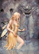 Riddle Fisher by Selina Fenech  8"x10" Ceramic Art Tile with recessed hangers for tabletop or wall hanging purposes