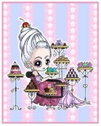 Rococo Delicacy by Chrissy Clark   8"x10" Ceramic Art Tile with recessed hangers for tabletop or wall hanging purposes