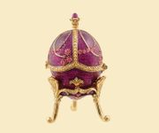 Royal Egg Jeweled Box (Purple) Enameled pewter box bejeweled with Austrian crystals