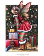 Santa's Helpers by Katherine Barber   8"x10" Ceramic Art Tile with recessed hangers for tabletop or wall hanging purposes
