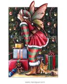 Santa's Helpers by Katherine Barber 8"x10" Ceramic Art Tile with recessed hangers for tabletop or wall hanging purposes Santa's Helpers by Katherine Barber 8"x10" Ceramic Art Tile with recessed hangers for tabletop or wall hanging purposes