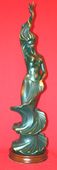 Screw Girl Modern Contemporary Designed Bronze Finish Figurine by U Hoyat