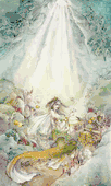 Secret Treasure by Stephanie Law 8"x10" Ceramic Art Tile with recessed hangers for tabletop or wall hanging purposes Secret Treasure by Stephanie Law 8"x10" Ceramic Art Tile with recessed hangers for tabletop or wall hanging purposes