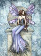 Serenity by Molly Harrison  8"x10" Ceramic Art Tile with recessed hangers for tabletop or wall hanging purposes