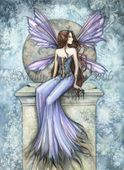 Serenity by Molly Harrison 8"x10" Ceramic Art Tile with recessed hangers for tabletop or wall hanging purposes Serenity by Molly Harrison 8"x10" Ceramic Art Tile with recessed hangers for tabletop or wall hanging purposes