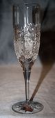Set of 6 Bohemian Handmade 24% lead crystal Czech Republic Champagne Flutes