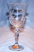 Set of 6 Bohemian Handmade 24% lead crystal Czech Republic Goblets