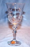 Set of 6 Bohemian Handmade 24% lead crystal Czech Republic Goblets