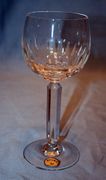 Set of 6 Bohemian Handmade 24% lead crystal Czech Republic Rhine Wine Glasses