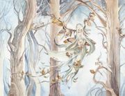 Silence of Wings by Stephanie Law   8"x10" Ceramic Art Tile with recessed hangers for tabletop or wall hanging purposes