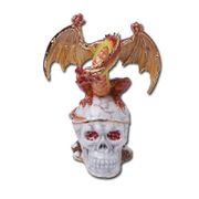 Skull Dragon Jewelry Box Enameled pewter box bejeweled with Austrian crystals