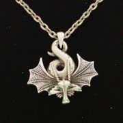 Sleeping Dragon Necklace All Jewelry Packages with Custom Back Card & OPP Bag Lead Free Alloy