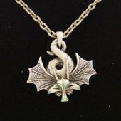 Sleeping Dragon Necklace All Jewelry Packages with Custom Back Card & OPP Bag Lead Free Alloy