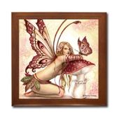 Small Things Ceramic Tile Box by Artist Selina Fenech Dark wood jewely box measures 5 1/8" x 5 1/8" x 2 3/4" and is fully lined on the inside Small Things Ceramic Tile Box by Artist Selina Fenech Dark wood jewely box measures 5 1/8" x 5 1/8" x 2 3/4" and is fully lined on the inside