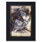 Spirit by Artist Jody Bergsma Spirit by Artist Jody Bergsma Tile mural of Six (6"x6" tiles) framed in a black wood frame "May your heart be free and your dreams live forever" Dimensions (LxWxH): 22.00 x 26.00 x 1.00 in.