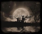 Stargazing by Julie Fain  8"x10" Ceramic Art Tile with recessed hangers for tabletop or wall hanging purposes