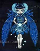 Starshine by Jasmine Becket Griffith 8"x10" Ceramic Art Tile with recessed hangers for tabletop or wall hanging purposes Starshine by Jasmine Becket Griffith 8"x10" Ceramic Art Tile with recessed hangers for tabletop or wall hanging purposes