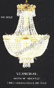 Swarovski Spectra Authentic Crystal Chandelier # VL88037L8sg Size w25" x h9"