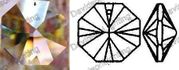 Swarovski Spectra Crystal 20 mm Octagon 1 hole #8290-8011-20