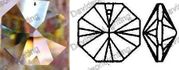 Swarovski Spectra Crystal 22 mm Octagon 1 hole #8290-8011-22 Set of 100pc