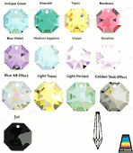 Swarovski Strass Antique Green Drop With Lazer Logo Etched 40mm # 8611-40