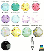 Swarovski Strass Aurora Drop With Lazer Logo Etched 40mm # 8611-40