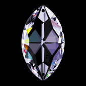 Swarovski Strass Aurora Oval Pear Shape With Lazer Logo Etched 38mm # 8745-38 Box of 224pc