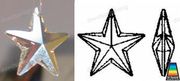 Swarovski Strass Aurora Star With Lazer Logo Etched 28mm # 8815-28