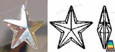 Swarovski Strass Aurora Star With Lazer Logo Etched 28mm # 8815-28 Set of 10pc