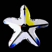 Swarovski Strass Aurora Starfish With Lazer Logo Etched 28mm # 8818-28