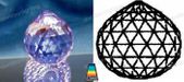 Swarovski Strass Blue Violet Crystal Ball With Lazer Logo Etched 30mm Swarovski Strass Blue Violet Crystal Ball With Lazer Logo Etched 30mm