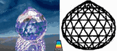 Swarovski Strass Blue Violet Crystal Ball With Lazer Logo Etched 40mm Swarovski Strass Blue Violet Crystal Ball With Lazer Logo Etched 40mm