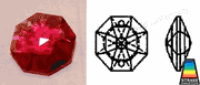 Swarovski Strass Bordeaux Octagon Lily With Lazer Logo Etched 14mm 1 hole # 8115-14 Box of 1800pc