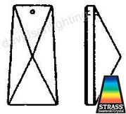 Swarovski Strass Crystal Coffin Stone With Lazer Logo Etched 52mm # 8451-52