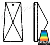 Swarovski Strass Crystal Coffin Stone With Lazer Logo Etched 52mm # 8451-52 Box of 180pc