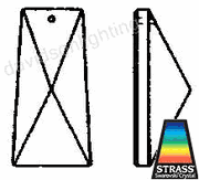 Swarovski Strass Crystal Coffin Stone With Lazer Logo Etched 52mm # 8451-52 Box of 180pc