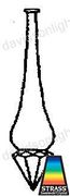 Swarovski Strass Crystal Drop Combination With Lazer Logo Etched 145mm # 8269-145 Set of 10pc
