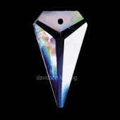 Swarovski Strass Crystal Kite Triangle With Lazer Logo Etched 25mm # 8762-25 Set of 10pc