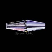 Swarovski Strass Crystal Long Hole Bead With Lazer Logo Etched 25mm # 8543-25