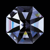 Swarovski Strass Crystal Octagon Lily With Lazer Logo Etched 28mm 2 hole # 8116-28 Box of 150pc