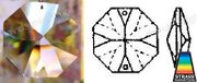 Swarovski Strass Crystal Octagon With Lazer Logo Etched 10mm 2 hole # 8016-10 Set of 100pc